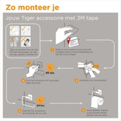 Tiger Handdoekrek Colar Chroom -Pro Badkamer Verkoop 123 1005