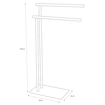 Sealskin Handdoekrek Brix Metaal Wit 7 Sealskin Handdoekrek Brix Metaal Wit - Afbeelding 7
