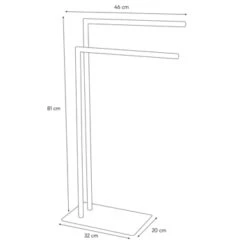 Sealskin Handdoekrek Tube Metaal Wit -Pro Badkamer Verkoop 123 1026