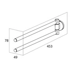 Tiger Handdoekhouder Noon 2-armig Zwart 7 Tiger Handdoekhouder Noon 2-armig Zwart -Pro Badkamer Verkoop 123 1115