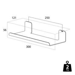 Tiger Planchet Colar RVS 30 Cm -Pro Badkamer Verkoop 123 1146