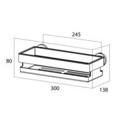 Tiger Noon Douchemand 30 X 8 X 13,8 Cm Chroom -Pro Badkamer Verkoop 123 1266