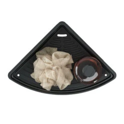 Tiger Hoekdouchemand Cooper 21 Cm RVS/zwart -Pro Badkamer Verkoop 123 1553