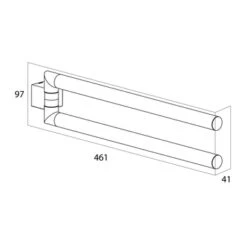 Tiger Handdoekrek Nomad Met Draaibare Armen Zwart 5 Tiger Handdoekrek Nomad Met Draaibare Armen Zwart -Pro Badkamer Verkoop 123 1572