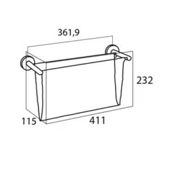 Tiger Magazine Houder Boston RVS Glans -Pro Badkamer Verkoop 123 1606