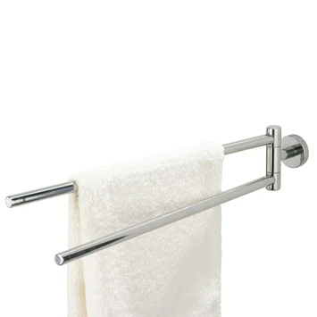 Tiger Dubbel Handdoekrek Boston Met Draaibare Armen Chroom 1 Tiger Dubbel Handdoekrek Boston Met Draaibare Armen Chroom