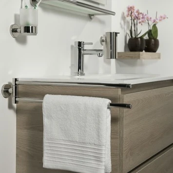 Tiger Dubbel Handdoekrek Boston Met Draaibare Armen Chroom 2 Tiger Dubbel Handdoekrek Boston Met Draaibare Armen Chroom - Afbeelding 2