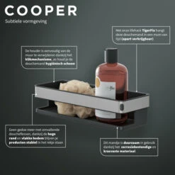Tiger Douchemand Cooper 28 Cm RVS/zwart -Pro Badkamer Verkoop 123 1698