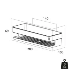 Tiger Douchemand Cooper 28 Cm RVS/zwart -Pro Badkamer Verkoop 123 1699