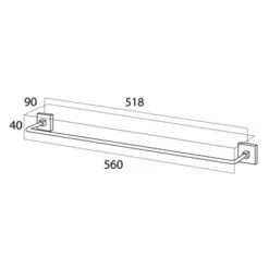 Tiger Handdoekrek Melbourne Chroom -Pro Badkamer Verkoop 123 1706