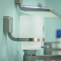 Tiger Bekerhouder Impuls Hangend Met Beker RVS -Pro Badkamer Verkoop 123 1715