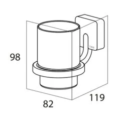 Tiger Bekerhouder Impuls Hangend Met Beker RVS -Pro Badkamer Verkoop 123 1716