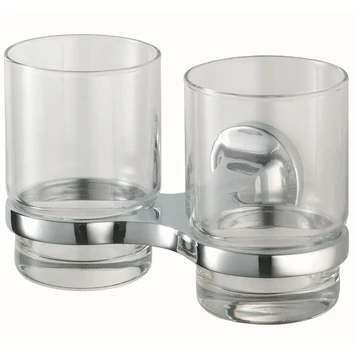 Haceka Dubbele Bekerhouder Aspen Met Bekers Chroom 1 Haceka Dubbele Bekerhouder Aspen Met Bekers Chroom