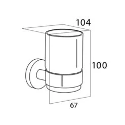 Tiger Bekerhouder Boston Met Beker Chroom -Pro Badkamer Verkoop 123 1758