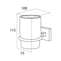 Tiger Bekerhouder Melbourne Hangend Met Beker Chroom -Pro Badkamer Verkoop 123 1773