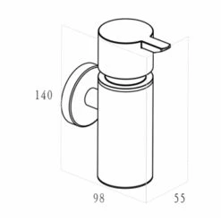 Marho Zeepdispenser Luxor Geborsteld Messing -Pro Badkamer Verkoop 123 1906
