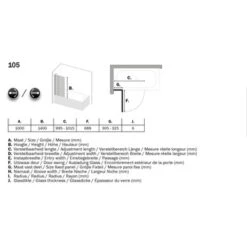 Sealskin Badklapwand S105 2-delig 140x100cm Chroom 7 Sealskin Badklapwand S105 2-delig 140x100cm Chroom -Pro Badkamer Verkoop 123 2275