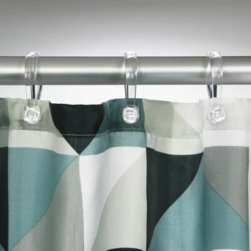 Sealskin Douchegordijn Tangram Zwart 180x200 Cm 2 Sealskin Douchegordijn Tangram Zwart 180x200 Cm - Afbeelding 2