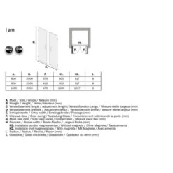 Sealskin Pendeldeur Voor Nis I AM 80x200 Cm Zwart -Pro Badkamer Verkoop 123 2592