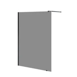 Allibert Douchewand Colors 140x200 Cm Gerookt Glas Met Zwarte Profielen