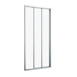 Sealskin Hooked Driedelige Schuifdeur 100x200 Cm, 6 Mm Helder Veiligheidsglas Met Antikalklaag Zilver Hoogglans -Pro Badkamer Verkoop 123 2703