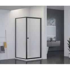 Atlantic Roan Douchewand En -deur 90x90x190cm Zwart -Pro Badkamer Verkoop 123 2710