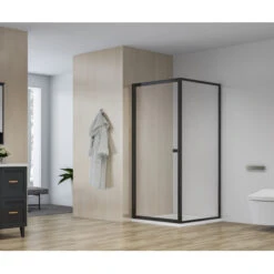 Atlantic Roan Douchewand En -deur 90x90x190cm Zwart -Pro Badkamer Verkoop 123 2711