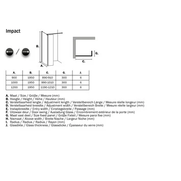 Sealskin Inloopdouche Impact A1 100x195x30 Cm Chroom 2 Sealskin Inloopdouche Impact A1 100x195x30 Cm Chroom - Afbeelding 2