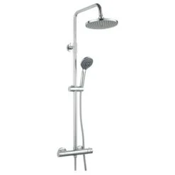 Atlantic Regendouche Asher Chroom Met Thermostatische Douchekraan En Handdouche 3 Douchestanden