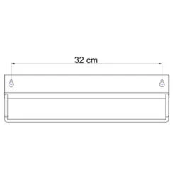 Sealskin Brix Wandrek Met Handdoekrek 35 Cm Wit -Pro Badkamer Verkoop 123 30