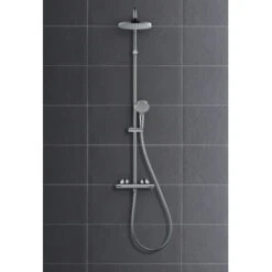 Hansgrohe Douchesysteem Vernis Blend 200 Met Thermostaatkraan Mat Zwart 10 Hansgrohe Douchesysteem Vernis Blend 200 Met Thermostaatkraan Mat Zwart -Pro Badkamer Verkoop 123 3051