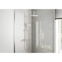 Hansgrohe Douchesysteem Vernis Blend 200 Met Thermostaatkraan Mat Zwart 12 Hansgrohe Douchesysteem Vernis Blend 200 Met Thermostaatkraan Mat Zwart -Pro Badkamer Verkoop 123 3053