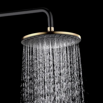 Tiger Regendoucheset Akcent Zwart/messing Incl Kraan En Handdouche Met 3 Straalstanden 7 Tiger Regendoucheset Akcent Zwart/messing Incl Kraan En Handdouche Met 3 Straalstanden - Afbeelding 7