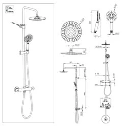 Tiger Regendoucheset Akcent Zwart/messing Incl Kraan En Handdouche Met 3 Straalstanden 15 Tiger Regendoucheset Akcent Zwart/messing Incl Kraan En Handdouche Met 3 Straalstanden -Pro Badkamer Verkoop 123 3110