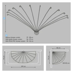 Sealskin Douchegordijnstang Umbrella Aluminium -Pro Badkamer Verkoop 123 3240