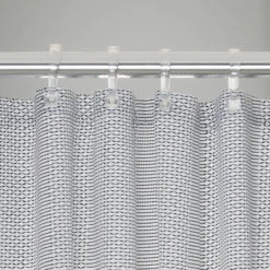 Sealskin Douchegordijn Wave Polyester 180x200 Cm Zwart -Pro Badkamer Verkoop 123 3354