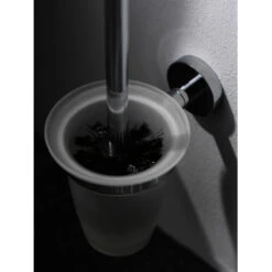 Haceka Toiletborstelhouder Kosmos Tec Hangend Chroom Met Matglazen Pot -Pro Badkamer Verkoop 123 3393
