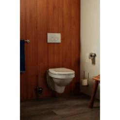 Haceka Toiletborstelhouder Kosmos Tec Hangend Chroom Met Matglazen Pot -Pro Badkamer Verkoop 123 3394