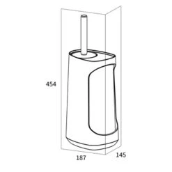 Tiger Toiletborstelhouder TESS Met Opbergfunctie Vrijstaand En Swoop Borstel Flexibel Wit/lichtgrijs -Pro Badkamer Verkoop 123 3421