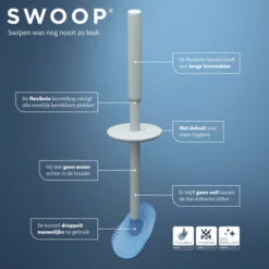 Tiger Toiletborstelhouder TESS Met Opbergfunctie Vrijstaand En Swoop Borstel Flexibel Wit/lichtgrijs -Pro Badkamer Verkoop 123 3423