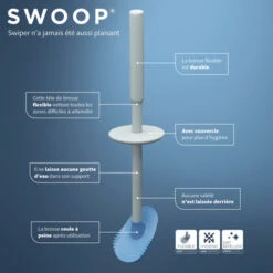 Tiger Toiletborstelhouder TESS Met Opbergfunctie Vrijstaand En Swoop Borstel Flexibel Wit/lichtgrijs -Pro Badkamer Verkoop 123 3425