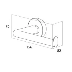 Tiger Toiletrolhouder Cooper Zonder Klep -Pro Badkamer Verkoop 123 3477