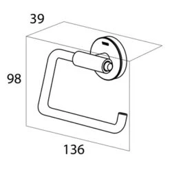 Tiger Toiletrolhouder Urban Zwart -Pro Badkamer Verkoop 123 3491