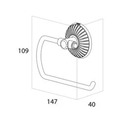 Tiger WC-rolhouder Ivy Chroom/wit -Pro Badkamer Verkoop 123 3507