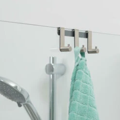 Tiger Douchecabine 3-haak RVS Geborsteld -Pro Badkamer Verkoop 123 3542