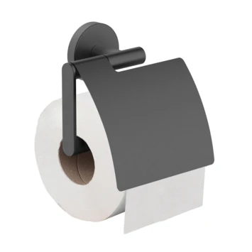Marho Toiletrolhouder Luxor Met Klep Gun Metal 2 Marho Toiletrolhouder Luxor Met Klep Gun Metal - Afbeelding 2