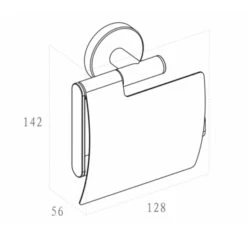 Marho Toiletrolhouder Luxor Met Klep Gun Metal 9 Marho Toiletrolhouder Luxor Met Klep Gun Metal -Pro Badkamer Verkoop 123 3595