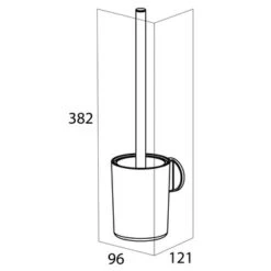 Tiger Tune Wc-borstelhouder Hangend Zwart -Pro Badkamer Verkoop 123 3625