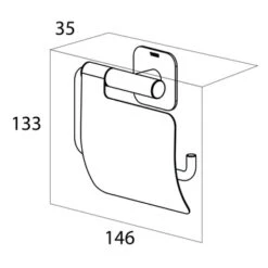 Tiger Toiletrolhouder Colar Met Klep Chroom -Pro Badkamer Verkoop 123 3632