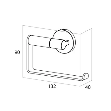 Tiger Toiletrolhouder Noon Zonder Klep Zwart 5 Tiger Toiletrolhouder Noon Zonder Klep Zwart - Afbeelding 5